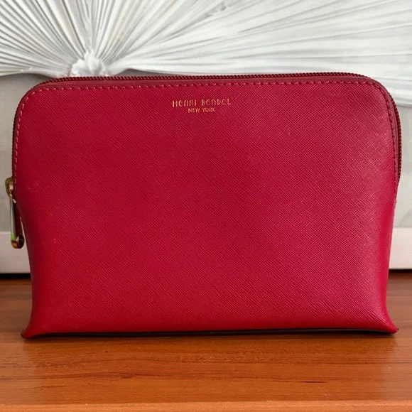 Henri Bendel Crimson Leather Clutch - Picture 1 of 9